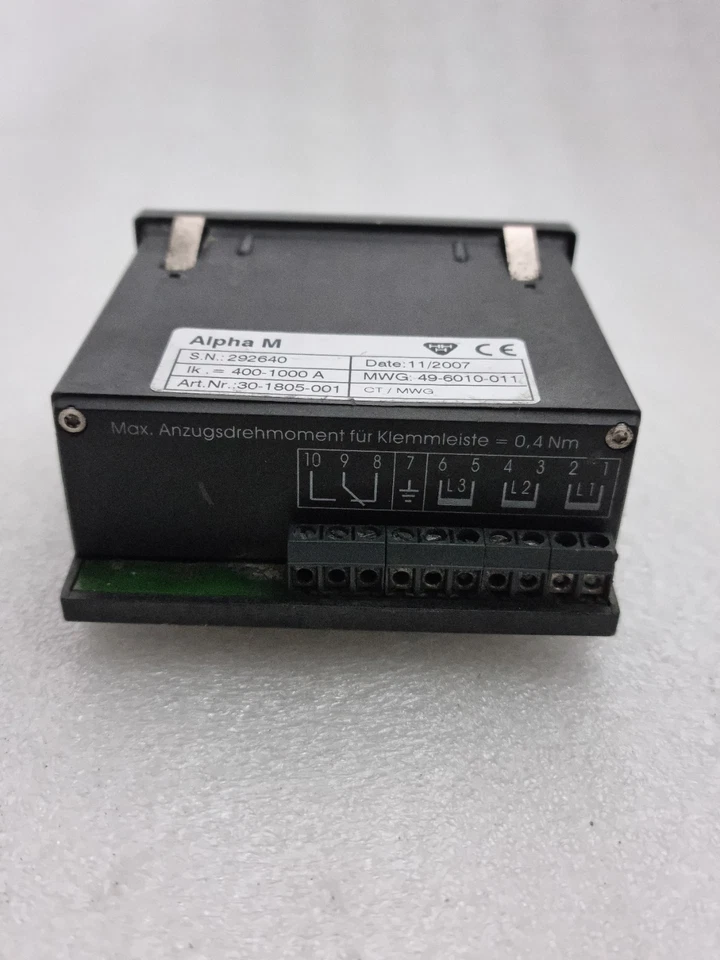Horstmann Alpha M Short Circuit Fault Indicator Relay 400-1000A CT Operated